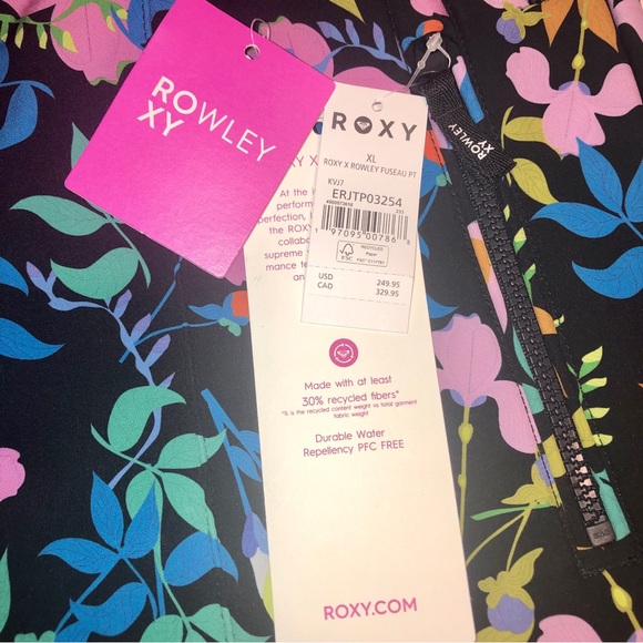 NWT XL ROWLEY X ROXY Fuseau Technical Snow Ski Pants Black MultiFloral - Picture 13 of 16